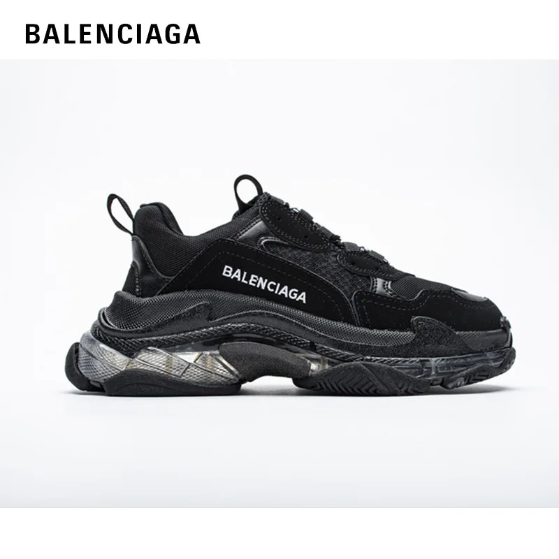 

2021 New Original Triple S 3 Clear Sole Black Shoes Balanciaga Women Dad Clear Sole White Trainers Fashion Neon Green Unisex 09