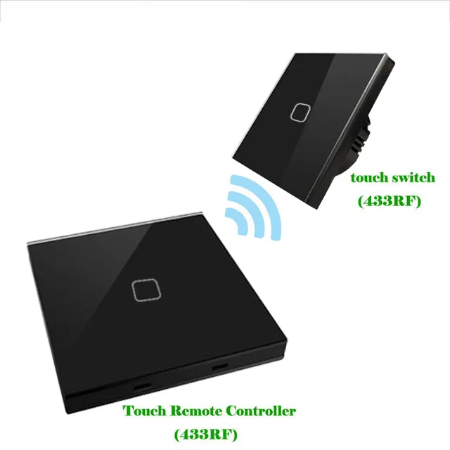 SL-S601-S01B Esooli 433 МГц беспроводной дистанционный настенный светильник сенсорный выключатель стандарт ЕС 1 банда 2 способ беспроводной накопитель дистанционный сенсорный переключатель - Цвет: SL-S601-S01B