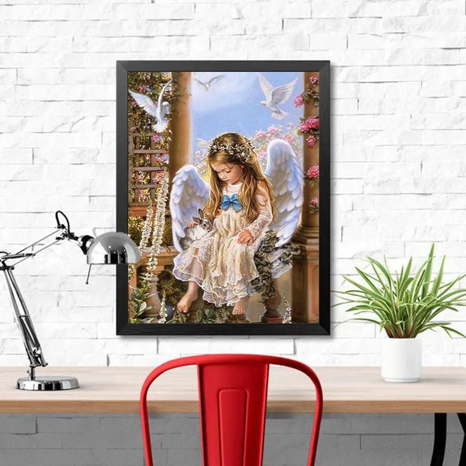 EverShine DIY 5D Diamond Painting New Arrivals Angel Cross Stitch Embroider Full Square Girl Picture Of Rhinestones Gift | Дом и сад
