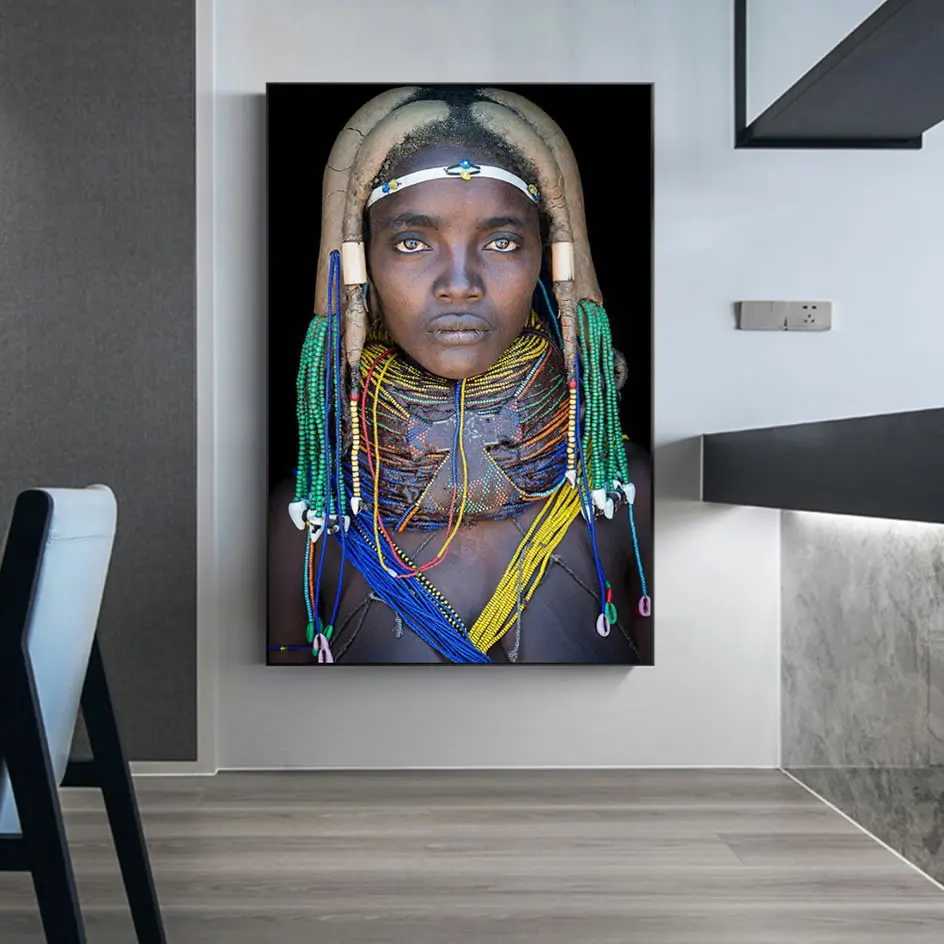 2019 Бестселлер черный картина маслом с изображением Африканской женщины на