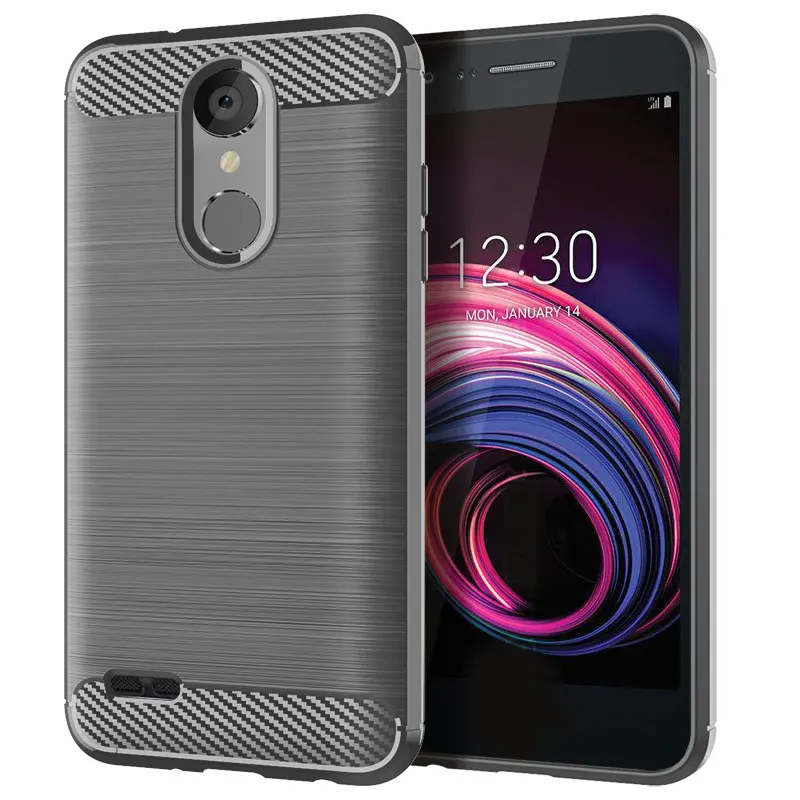 Серый Чехол для LG Stylo 5 4 G7 ThinQ G8 G6 плюс альфа один K40 K50 K8S G8X G8S Q70 W10 W30 Stylo4 Stylo5 углеродного волокна чехол для телефона чехол - Цвет: Серый