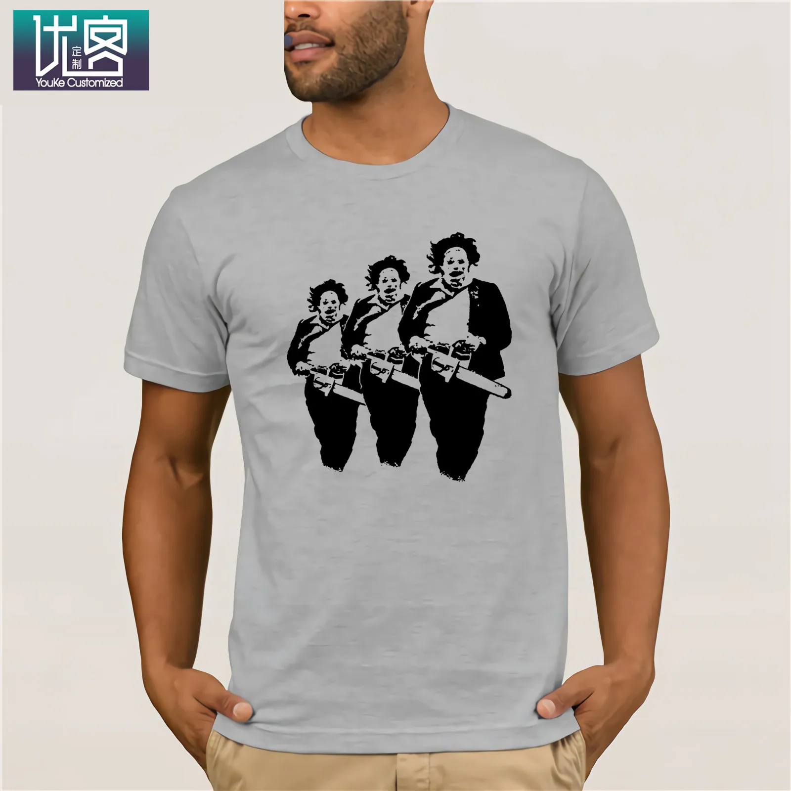 Texas Chainsaw Massacre Shirt Винтажные Футболки с плакатом из фильма ужасов кожаная уличная