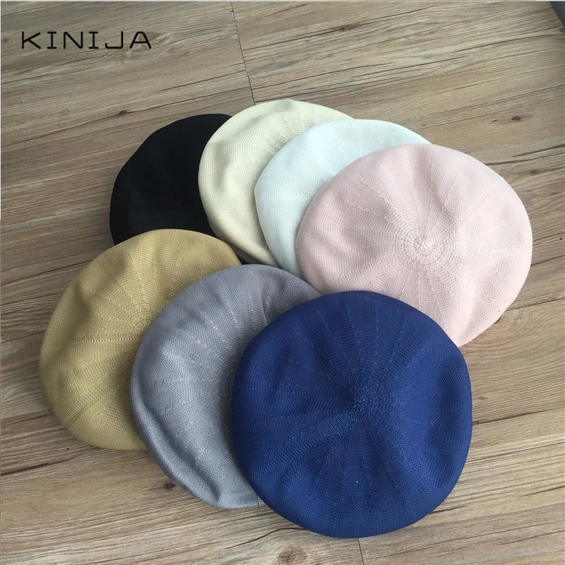 Женский берет из шерсти французского художника зимняя шапка капот для девочек