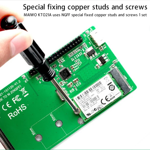 

MAIWO KT021A SSD Adapter Card IDE TO M.2 (NGFF) SATA Protocol SSD Desktop Computer Adapter Card with Baffle