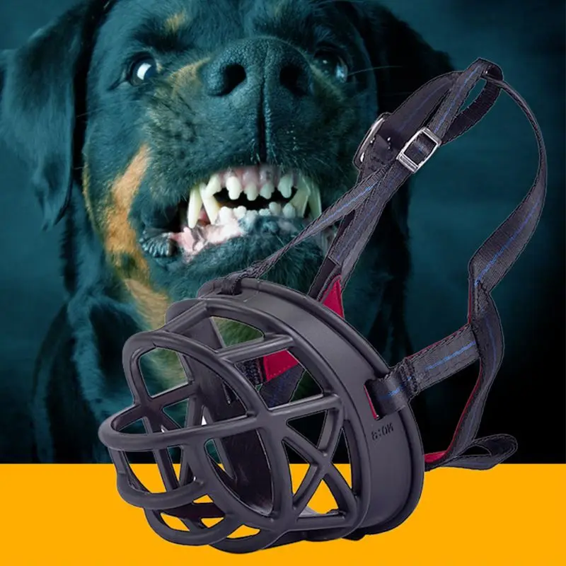 Чрезвычайно жесткий прочный анти-укусы лай намордники Регулируемый Собачий рот