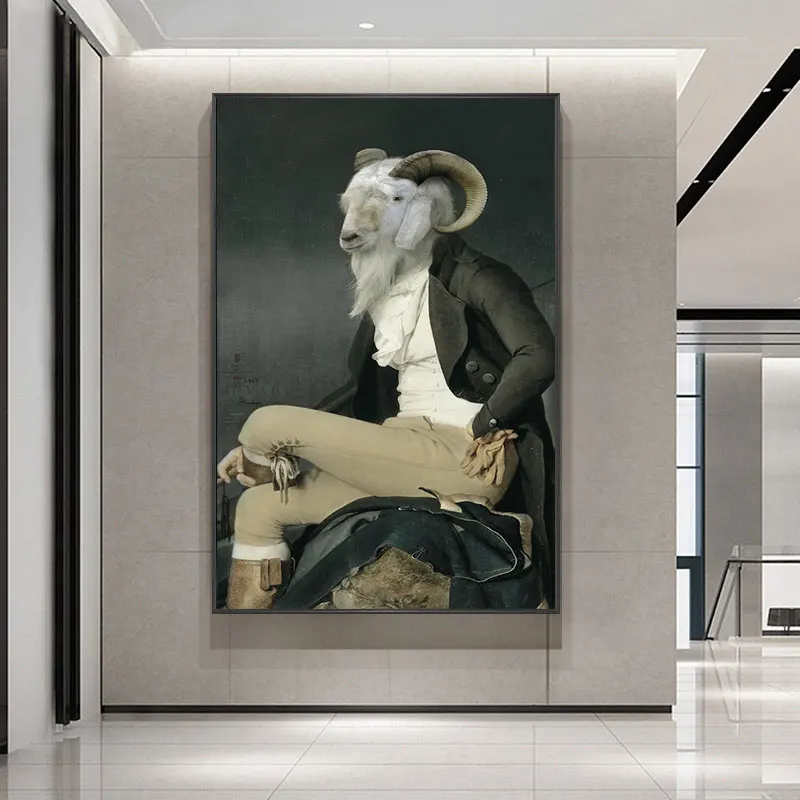 Абстрактное животное слон лев постер с зеброй креативное моделирование стены