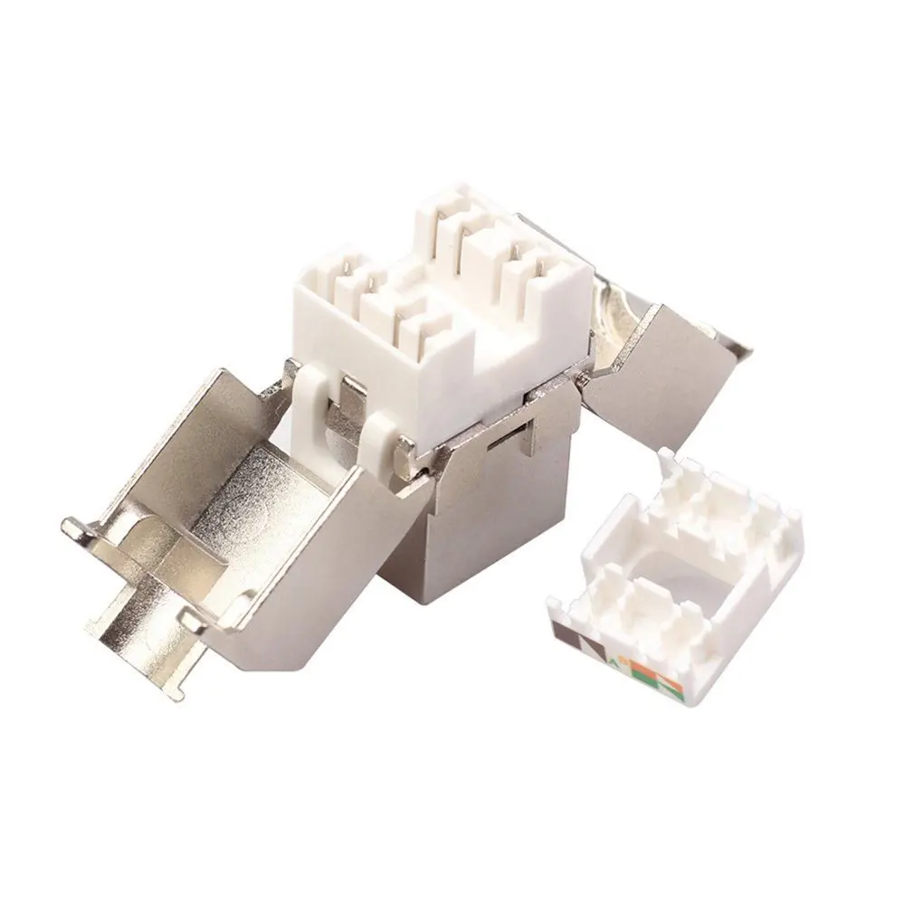 Сетевой модуль RJ45 Cat6 Cat7 Keystone Jack с полной защитой на 360 градусов разъем для