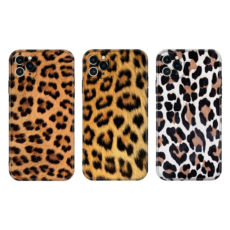 

Luxury Leopard Print Pattern Phone Case For iPhone 12 Mini 11 Pro Max X XS XR 7 8 Plus SE 2020 Slicone Soft TPU Back Cover Shell