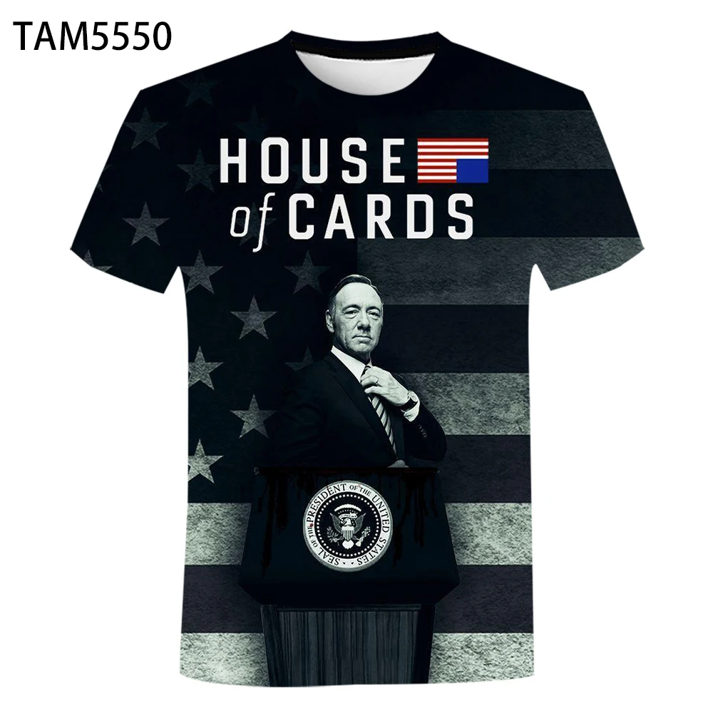 Новинка 2021 креативная Универсальная футболка с изображением домика для карт