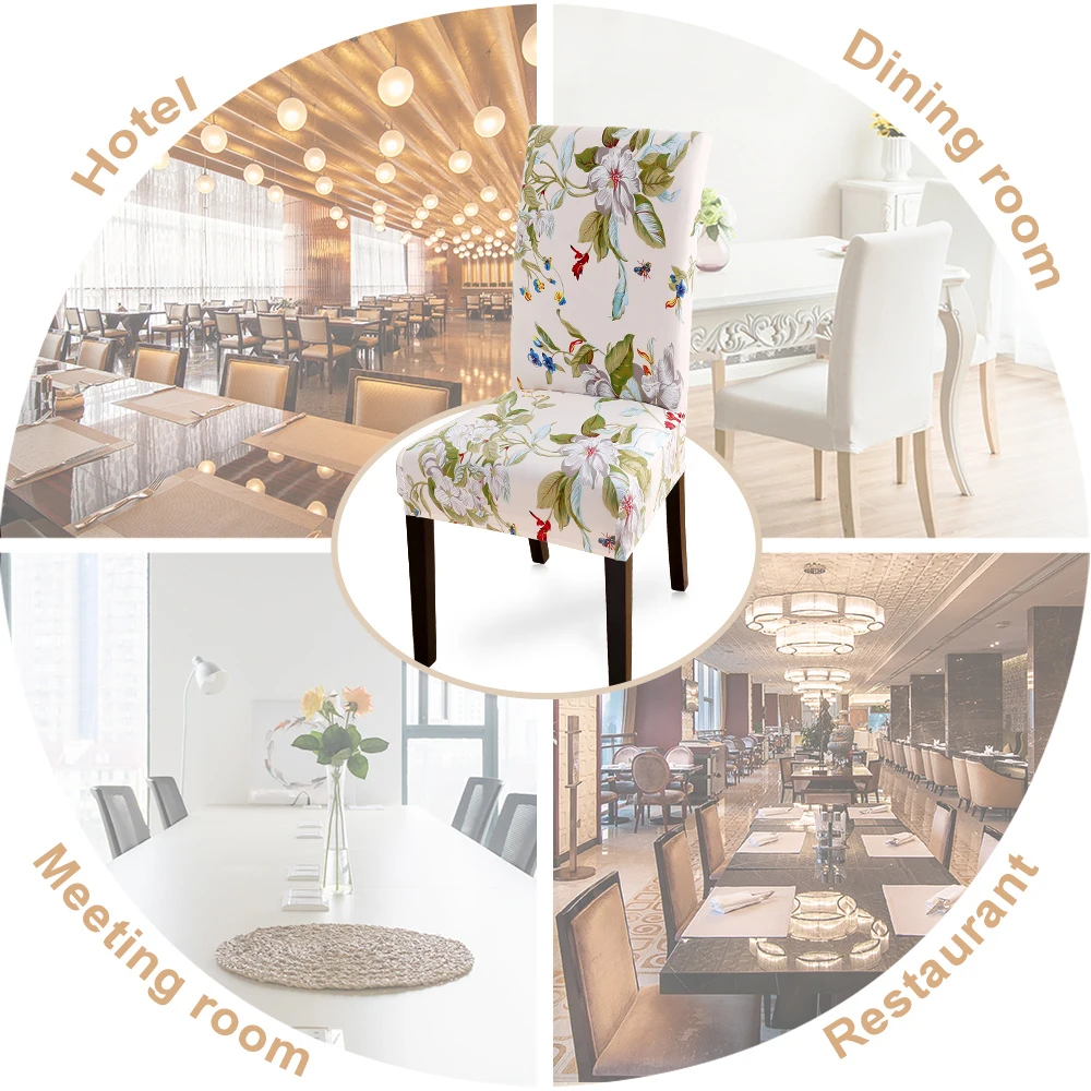 1/4/6 шт спандекс Чехол для стула съемный моющийся анти-грязный чехол сиденья с