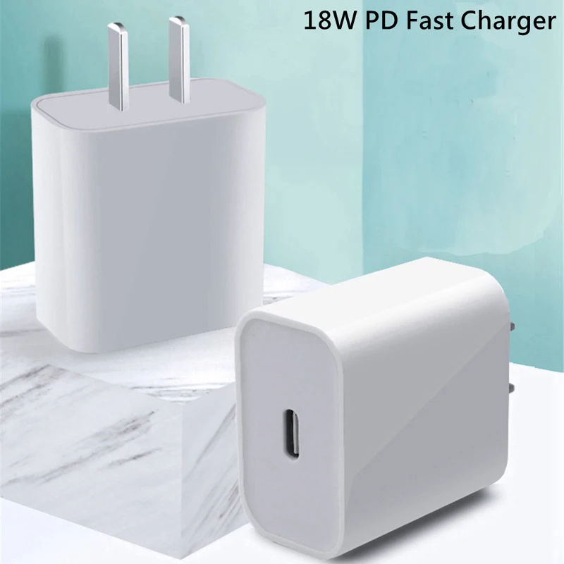 

18W PD USB Type C Quick Charger Adapter For IPhone 11 Pro XR X Xs Max 8 Fast Charging EU US UK AU Plug Travel PD Charger Port