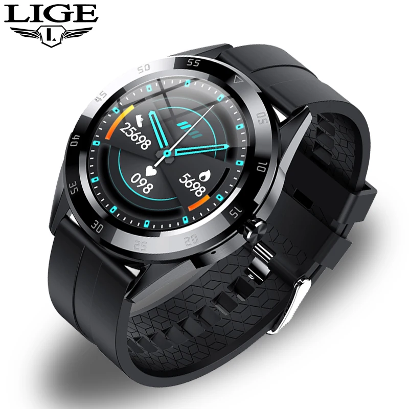 

LIGE Bluetooth Call Smart Watch Men Information Reminder Sport IP68 Waterproof Smartwatch For Xiaomi Huawei iPhone Watch Phone