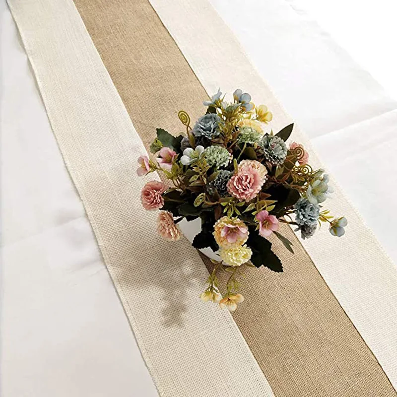 

Color Matching Linen Table Runners for Wedding Decoration Tablecloth Home Christmas Supplies Dining Table Cloth Cover