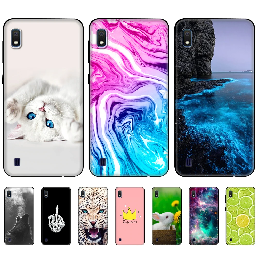 Чехол-накладка для Samsung Galaxy A10 SM-A105F A105 A105F ТПУ мягкий черный | Мобильные телефоны и