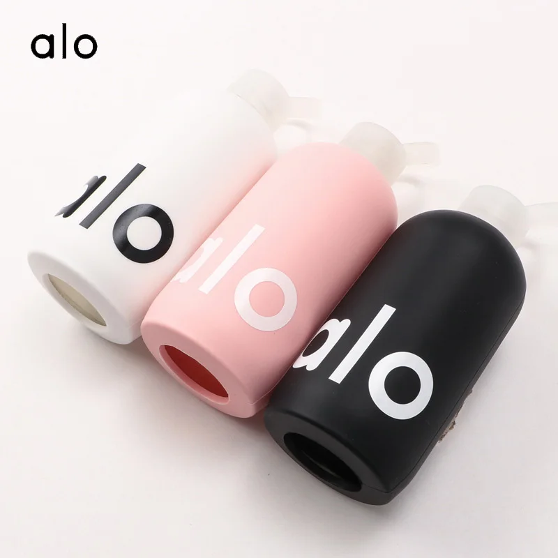 

Alo Yoga Outdoor Sports Water Cup 500ml Portable Water Cup Fashionable Simple Glass Water Cup Non-slip Daily Outing on Campus