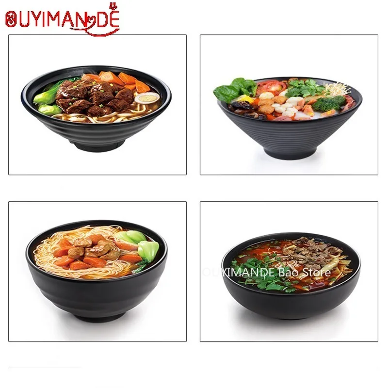 

Spicy Hot Bowl Melamine Tableware Plastic Bowl Japanese Style Frosted Noodles Bowl