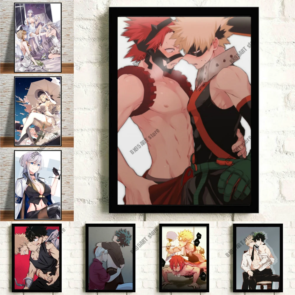 Anime Posters My Hero Academia/Azur Lane Enterprise Canvas Painting Wall Art Prints Decor Pictures for Bedroom Home Decoration