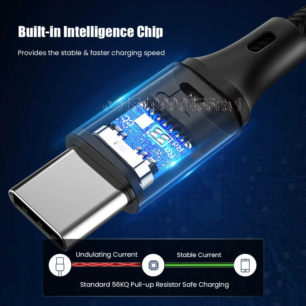 3A PD 60W Super Fast Charge Cable Type C to for Samsung Huawei Xiaomi One Plus Charging Wire Data 1/1.5/2m | Мобильные телефоны и