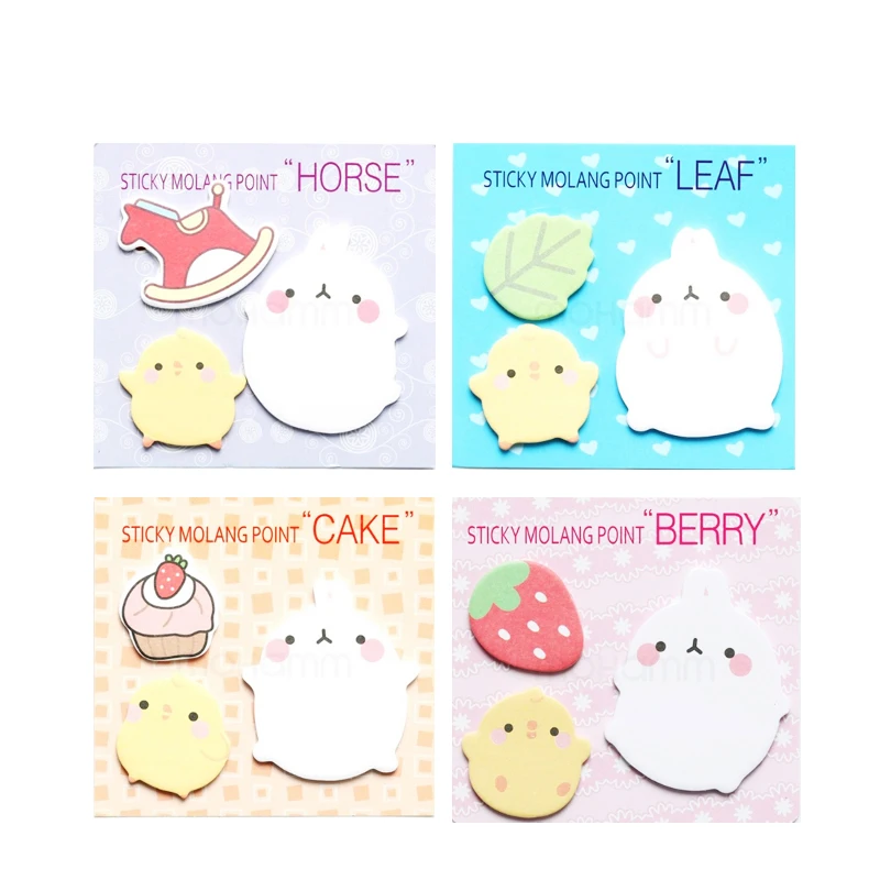 2 шт./лот Kawaii милый планировщик корейский Кролик животных липкий блокнот для