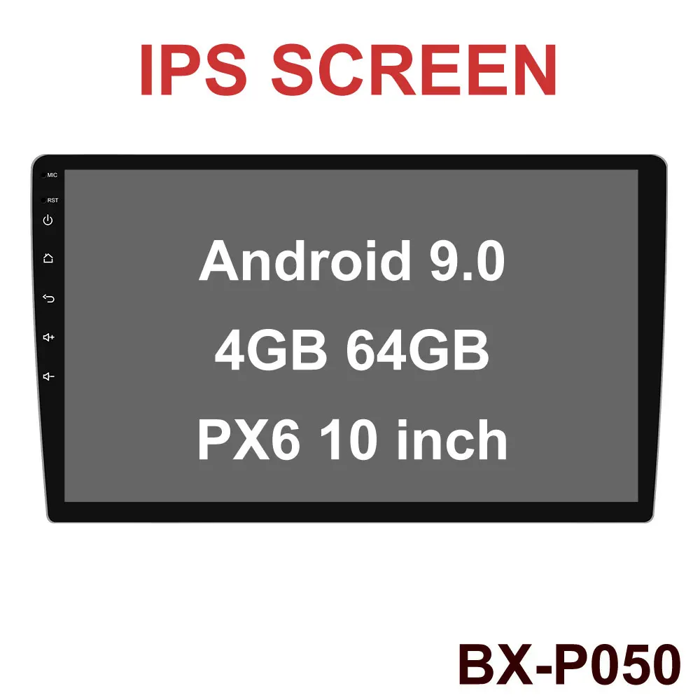 P050 10 inch IPS Bosion Android 9,0 Автомагнитола для " 10,1" Универсальный Автомобильный dvd-плеер gps navi автомобильные аксессуары Авторадио ips экран 4 Гб+ 64 ГБ - Цвет: P050 10 inch IPS