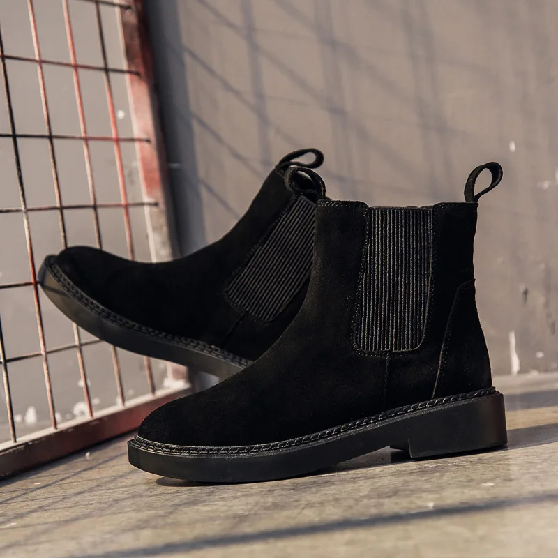 Женские ботинки Челси из натуральной кожи брендовые зимние теплые короткие