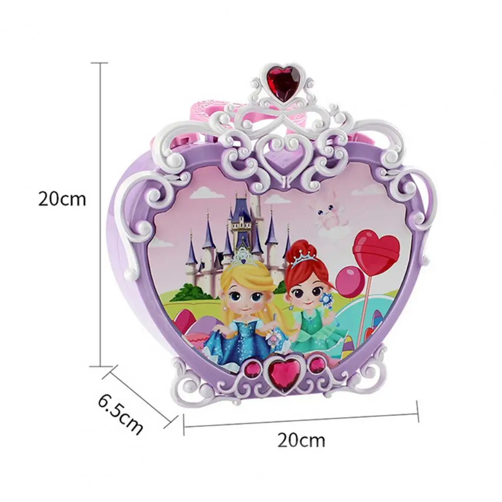 Children Girls Washable Portable Cosmetic Case Makeup Tools Pretend Play House Beauty  Fashion Toys Princess Gift
