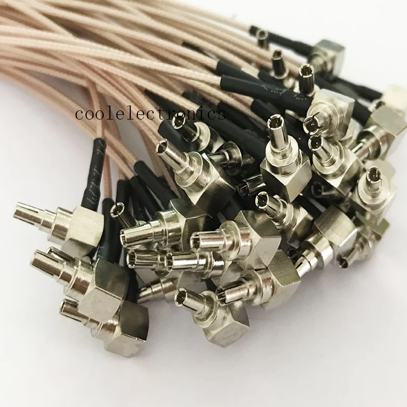 50 шт. разъем адаптера SMA папа к прямоугольному разъему CRC9 RF Coax Pigtail RG178 кабель 25