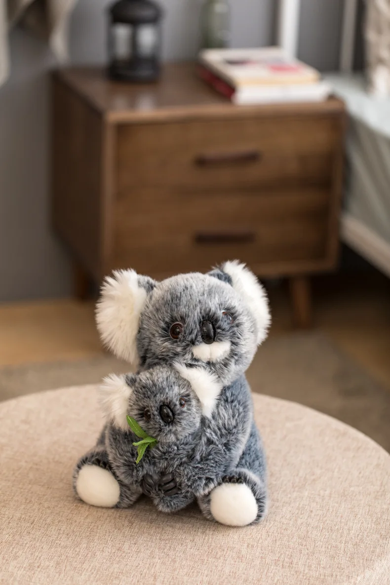 Милая мультяшная серая плюшевая игрушка коала для мамы и ребенка koala Мягкая кукла