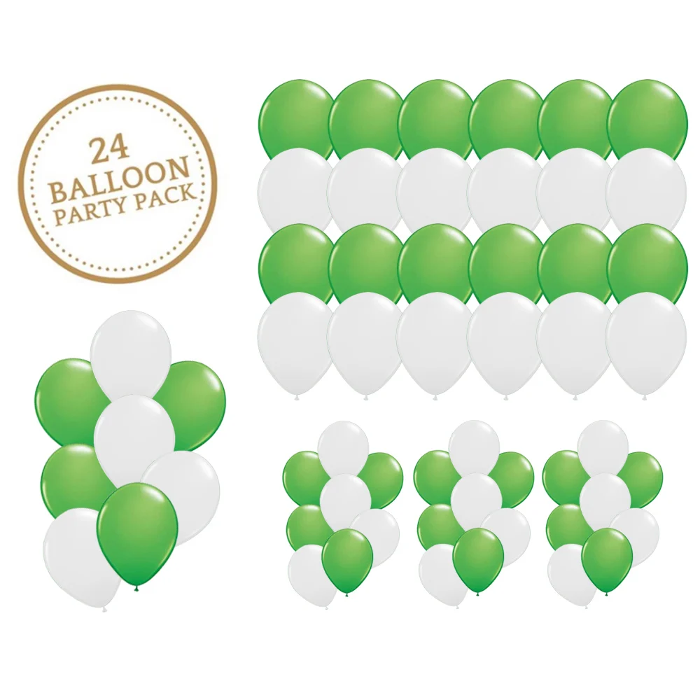 

24pcs 12inch Mixed Green Latex Balloon Safari Hawaii Party Baloons Birthday Wedding Tropical Dinosaur Wild Animal Party