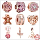 Женский браслет из серебра 925 пробы, с подвеской в виде печенья и стрекозы