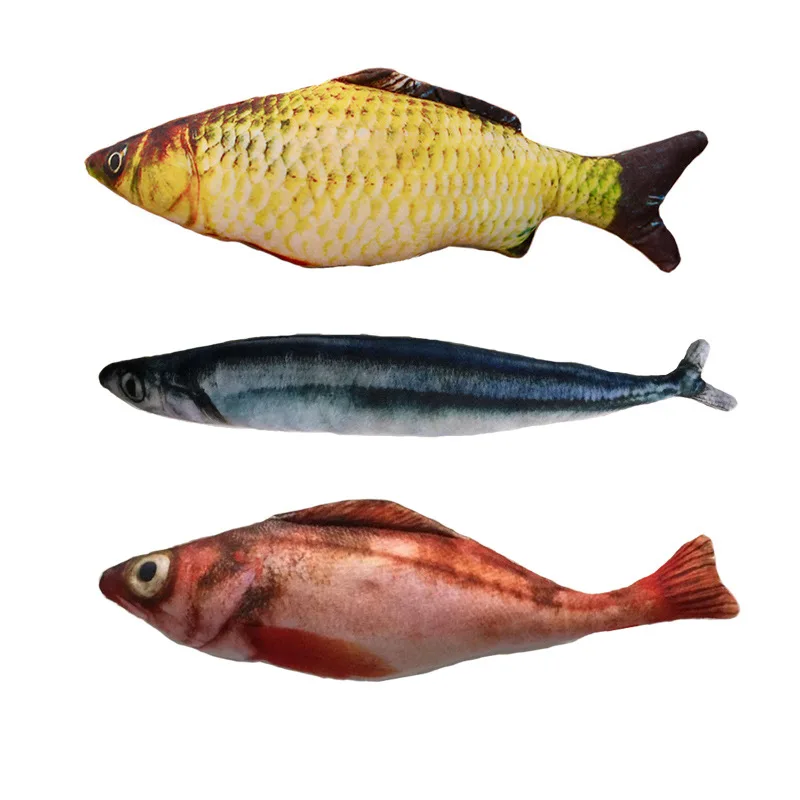 Мягкая Плюшевая креативная 3D игрушка для домашних животных в форме карпа рыбы