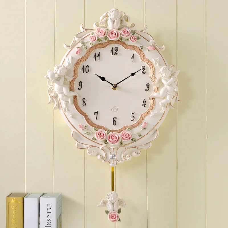 Бренд Hoshine модная новинка ангел рустикальные кварцевые винтажные настенные часы