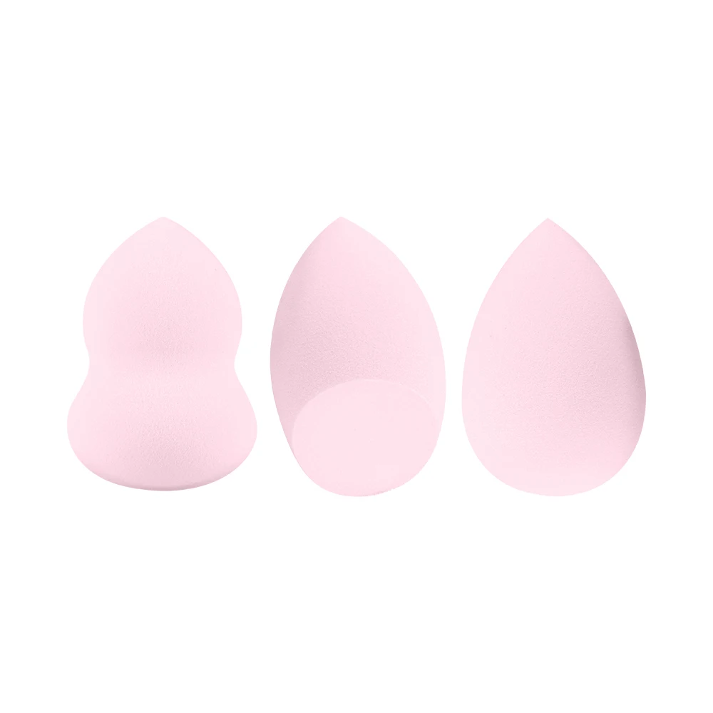 3pcs pink 1/3 шт. капли воды Форма бархат губка из микроволокна пух поверхности Косметическая пуховка для пудры основа под макияж Губка Уход за кожей лица косметический инструмент - Цвет: 3pcs pink