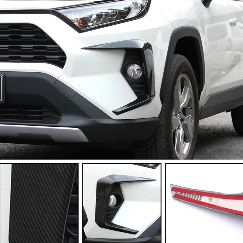 

Fit for Toyota RAV4 XA50 2019 2020 Car Styling ABS Front Fog Light Sounding Cover Stripe 2pcs Auto Accessories