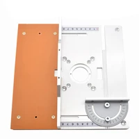 aluminium router table insert plate electric wood milling flip board with miter gauge guide saw woodworking workbench