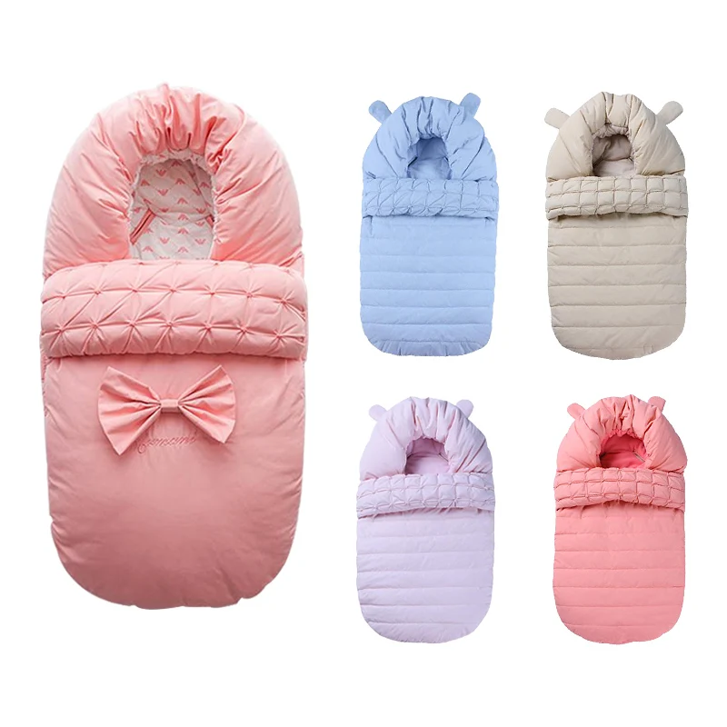 Детский спальный мешок конверт новорожденного хлопок коляска теплый 80*48 см