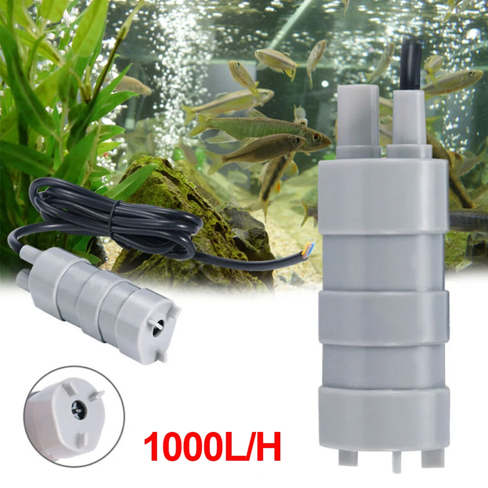

High Quality Submersible Pump Water Pump For Fish Tank Change Caravan Camping Garden DC 12V 1000L/H Fish & Aquatic Pet Supplies
