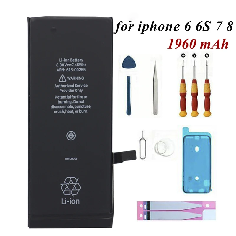 Neng для iPhone 6 6S батарея мобильного телефона большой емкости Оригинальная Замена 7 8