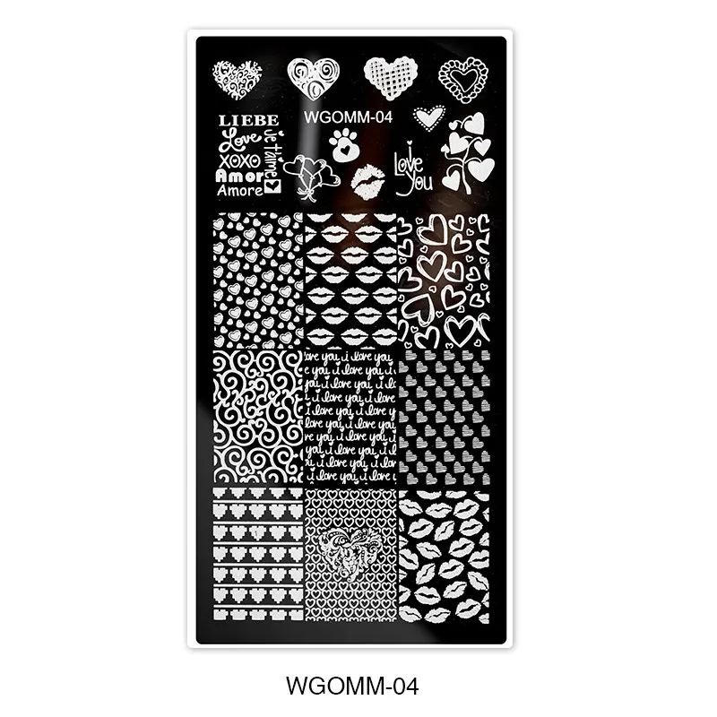 4 1pc Marble Smoke Mandala Nail Stamping Plates Stamping Line Flower Nails Design Nail Images Leaf Manicure Nail Art Set - Цвет: 4