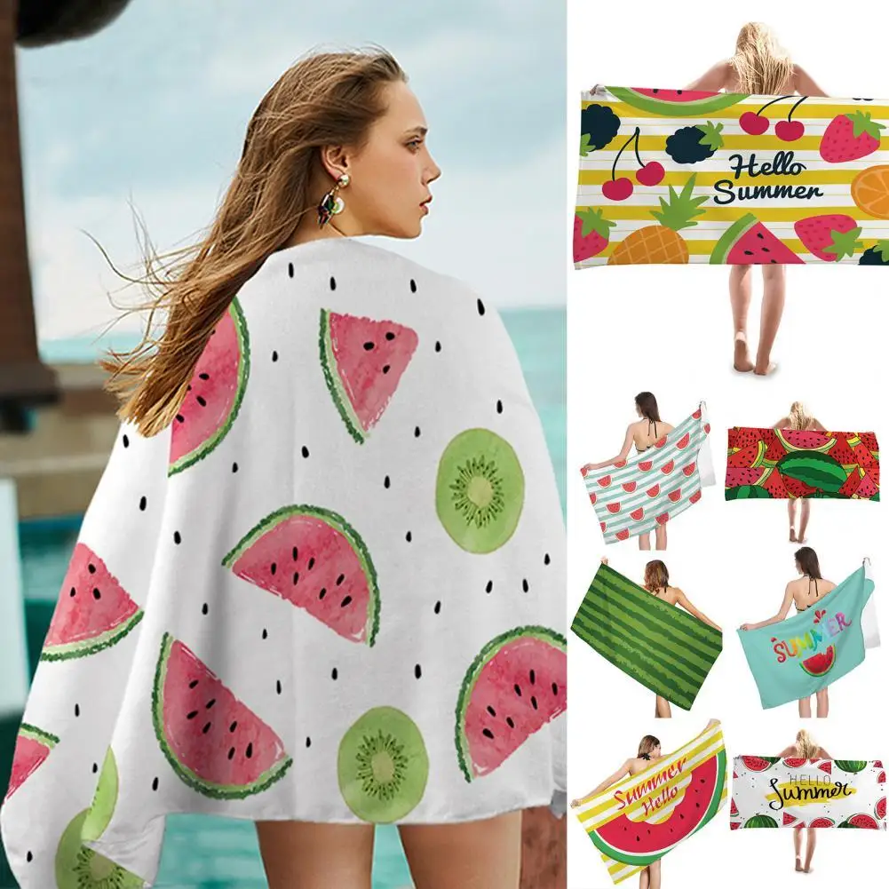 

2021 Hot Sales!!! Beach Towel Quick Dry Water Absorbing One Side Pattern Sand Free Portable Washcloth for Beach