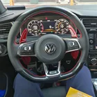 Чехол для руля из углеродного волокна и перфорированной кожи 5D, подходит для Volkswagen Golf 7 GTI  Golf R MK7  VW Polo GTI