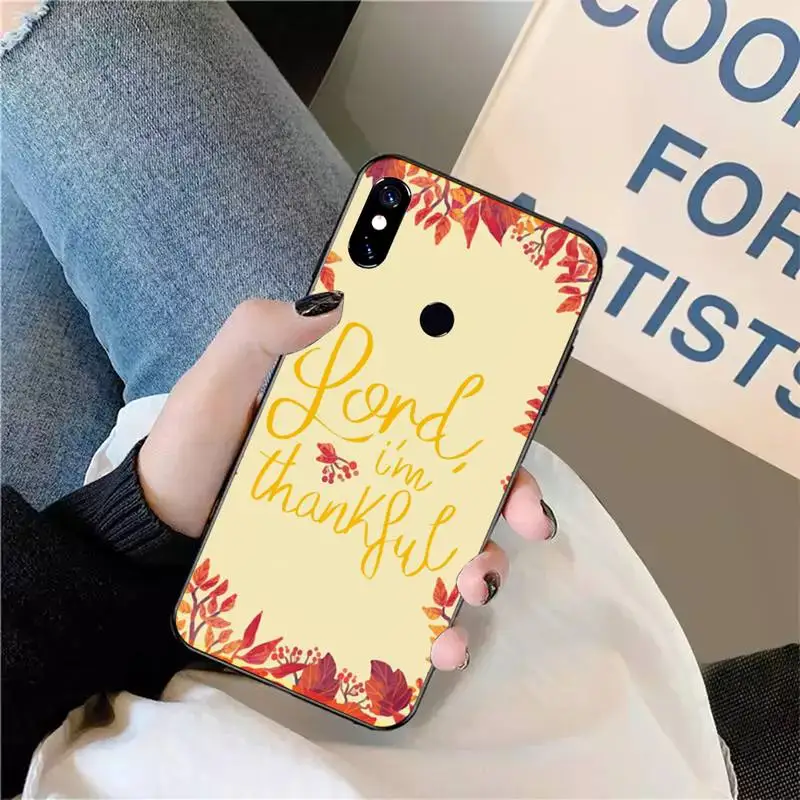

Happy Thanksgiving art pattern luxury design Phone Case shell For Xiaomi Redmi note 7 8 9 t max3 s 10 pro lite