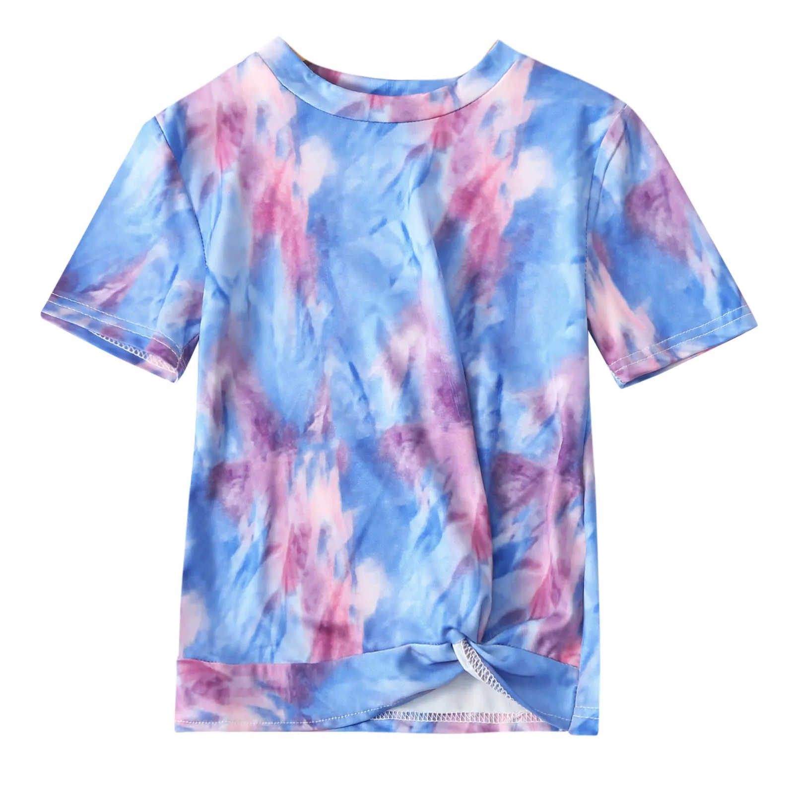 

2021 New Toddler Kids Baby Girls Boys Tie-dye Summer T-shirt Tops Casual Clothes Personalized Fashion Girls' Clothing