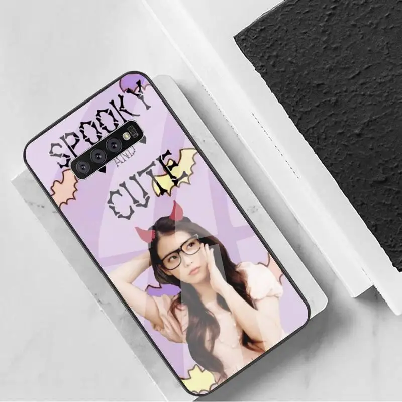 

Korean Female Singer Iu Phone Case Tempered Glass For Samsung S6 7 8 9 10 20 Plus Ultra Note8 9 10 10pro