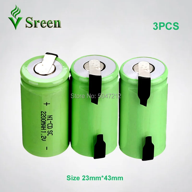 SC 2200mAh 1 2 V NI CD аккумуляторная батарея с никелевым листом DIY для Subc аккумуляторных