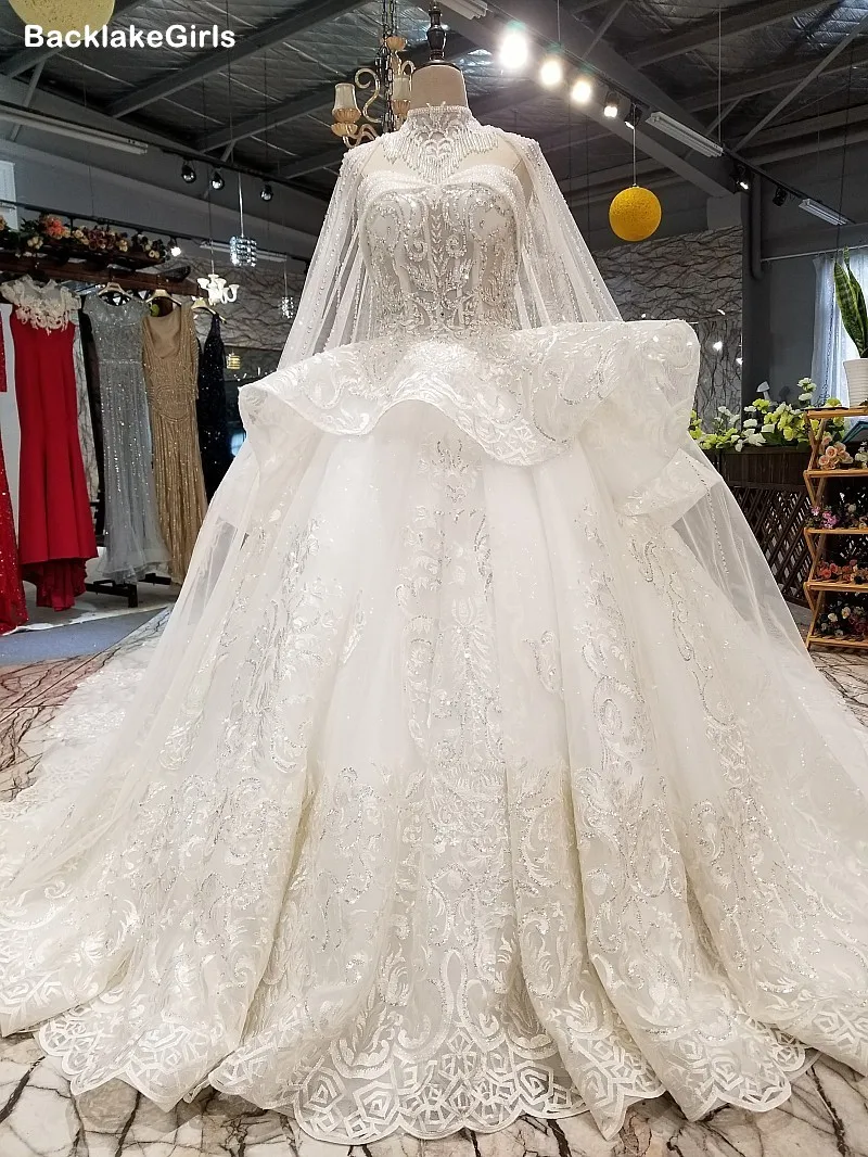 Сексуальное Милое красивое свадебное платье с цепочкой через плечо большие