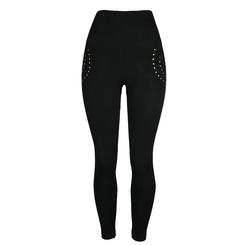 Женские компрессионные брюки для фитнеса 3XL черные повседневные леггинсы с