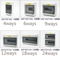 np series 469121824 ways waterproof distribution air switch box surface installation current circuit breaker wiring box