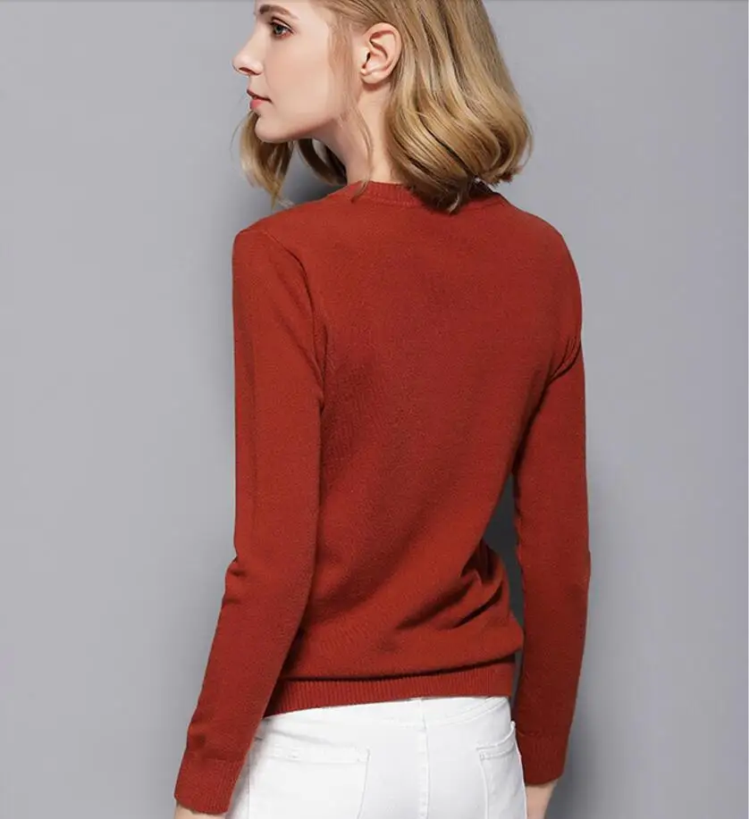 simple all match basic pullover knitting women sweater good elasticity warm Comfortably OL female ladies Sweater knitwear femme | Женская