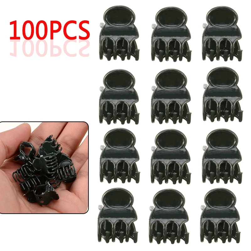 100 шт. пластиковые зажимы для фиксации растений 1 5 см|Опоры и поддержки растений| |